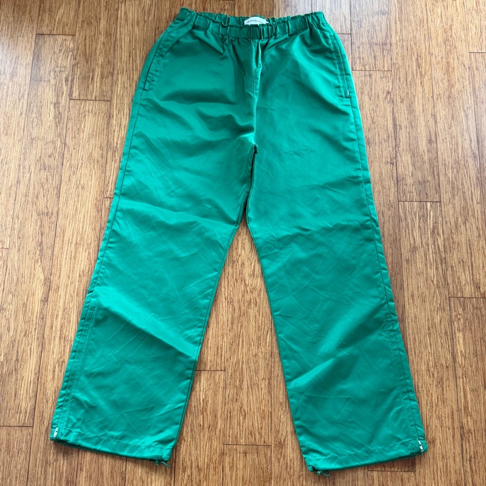 The Frankie Shop Nylon “Kevin” Track Pants, Green, Size Medium